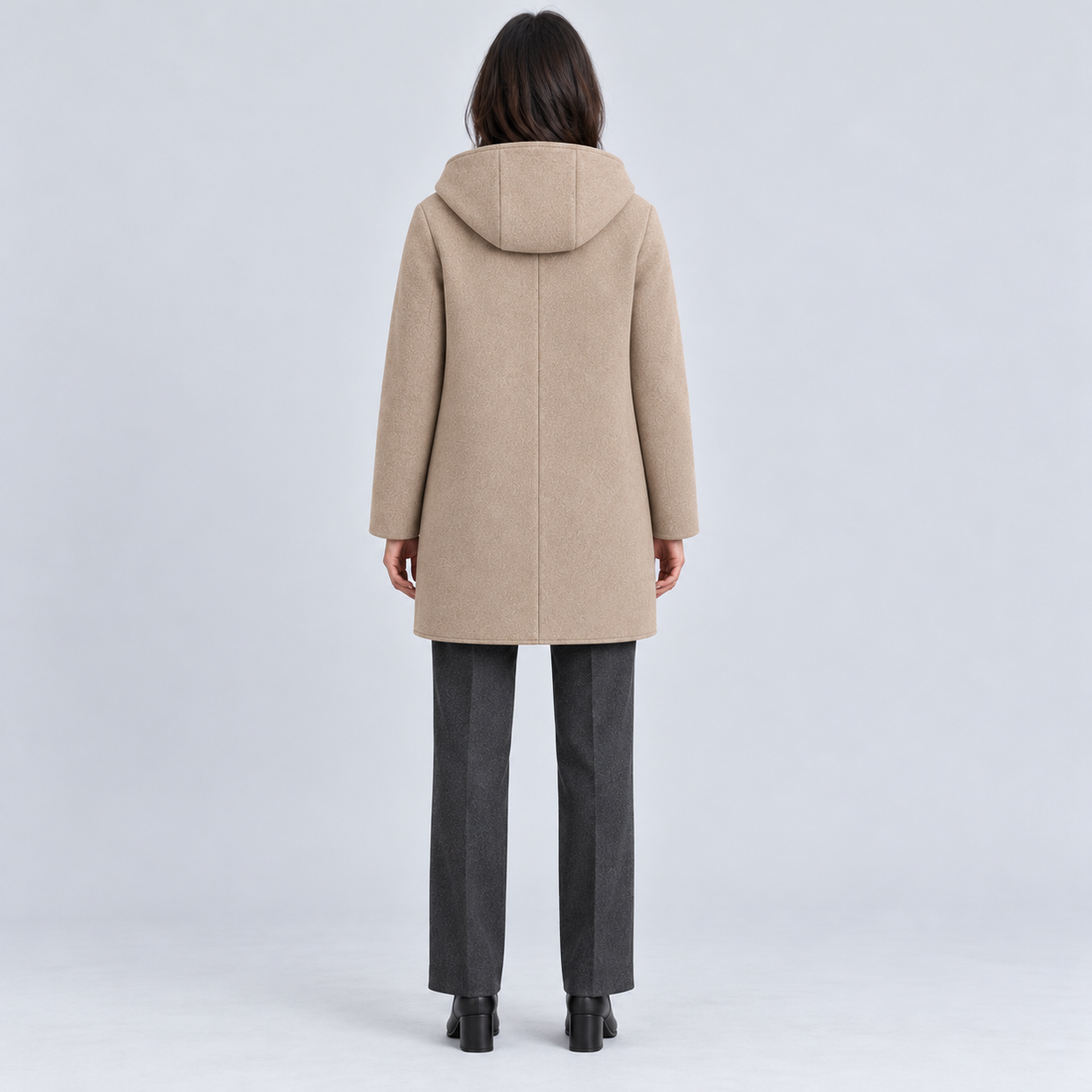 Women's Hooded Coat with Full Zip