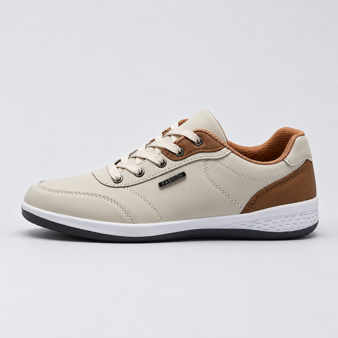 Men's Trainers Lace-Up with Contrast Heel