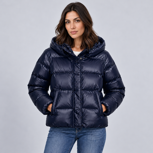 Women's Quilted Winter Jacket Hooded Full Zip