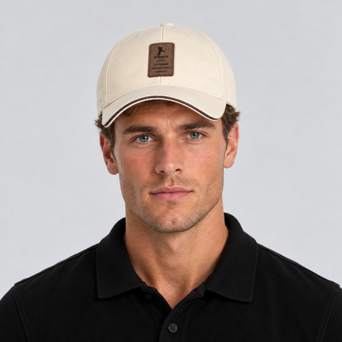 Men's Baseball Cap Twill Curved Peak Contrast Brim