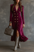 Lilias™ | Women's Velvet Blazer Dress