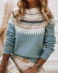 Cherith™ | Women's Fair Isle Knit Mock Neck Sweater