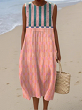 Sigrun™ | Women's Multicolor Midi Evening Dress