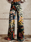Nicoletta™ | Women's Relaxed Multicolor Wide Leg Trousers