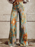 Iris™ | Women's Yellow Wide Leg Trousers