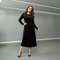 Natalia™ Elegant Suede Midi Dress