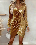 Sharry™ Elegant Velvet Sequin Dress