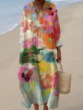 Charlotte™ | Women's Multicolor Long Sleeve Floral Dress