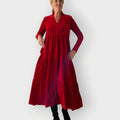 Gertrude™ | Women's Red Velvet Evening Dress