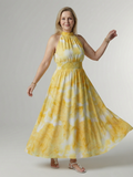 Sylin™ Gathered Halter Midi Dress