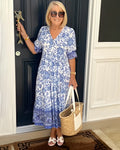 Marlene™ | Women's V-Neck Floral Evening Maxi Dress