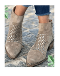 Zephyrine™ | Women's Zip Western Pointed Toe Block Heel Boots