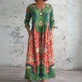 Marina™ | Women's V-Neck Floral Maxi Dress
