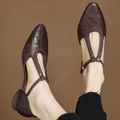 Tilda™ | Women's Leather Pointed Toe Mary Jane Flats