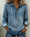 Nikoline™ | Women's Denim Knit Sweater