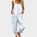 Evelina™ | Women's Blue / White Wide Leg Jumpsuit