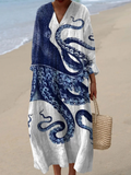 Elisabeth™ | Women's Multicolor Long Sleeve Evening Dress