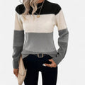 Vittoria™ | Women's Knit Crew Neck Striped Sweater