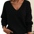 Hortense™ | Women's Cashmere V-Neck Ribbed Sweater
