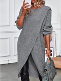 Marthe™ | Women's Knit Wrap Long Sleeve Sweater Dress