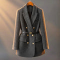 Lorraine™ | Women's Wool Double-Breasted Belted Blazer