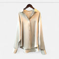 Paulette™ | Women's Satin V-Neck Blouse