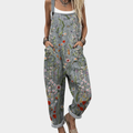 Miriam™ | Women's Gray / Floral Wide Leg Jumpsuit
