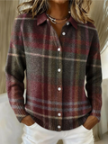 Pomeline™ | Women's Multicolor Knit Plaid Cardigan
