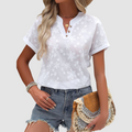 Natasha™ Floral Loose White Shirt