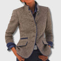 Clarice™ | Women's Grey Wool Blazer