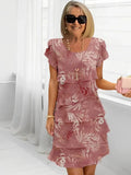 Estella™ | Women's Layered Pink Evening Dress