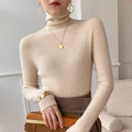 Milena™ | Women's Pearl Cashmere Turtleneck Sweater