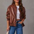 Katharina™ | Women's Zip Leather Jacket