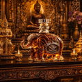 Elephant Whisky Decanter in Sculpted Glass