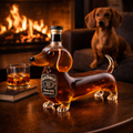 Dachshund Whisky Decanter in Sculpted Glass