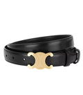 Elara™ | Gold-Buckle Leather Belt