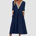 Olena™ Elegant Mid-Length Dress