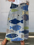 Nell™ | Women's Retro Blue Skirt
