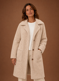 Kristiane™ | Women's Fleece Double-Breasted Longline Winter Coat