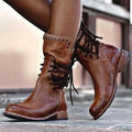 Gwendolen™ | Women's Western Block Heel Lace Up Ankle Boots