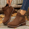Séverine™ | Women's Western Chelsea Block Heel Ankle Boots