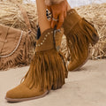Renata™ | Women's Western Block Heel Fringe Boots