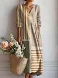 Nerissa™ | Women's Striped Evening Dress