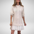 Constance™ | Women's Knit Pleated Sweater Mini Dress