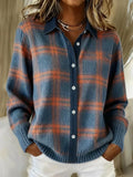Maud™ | Women's Checked Knit Blouse