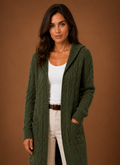 Wilma™ | Women's Knit Turtleneck Hooded Cardigan