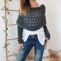 Iolanthe™ | Women's Knitted Cut-Out Poncho