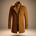 Alaric™ | Men's Cognac Wool Winter Coat