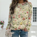 Domenica™ | Women's Knit Crew Neck Floral Sweater