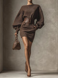 Veronique™ | Women's Knit Belted Mini Dress